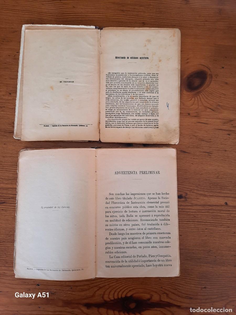Libros antiguos: Un lote de dos libros: Programas de primera ense&ntilde;anza y Juanito. - Foto 3