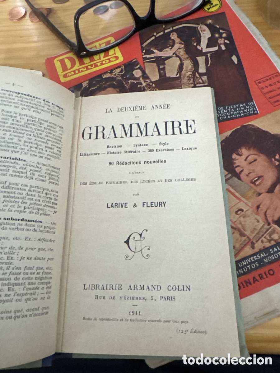 Libros antiguos: libro lAnnee preparatoire de Grammaire - Foto 2