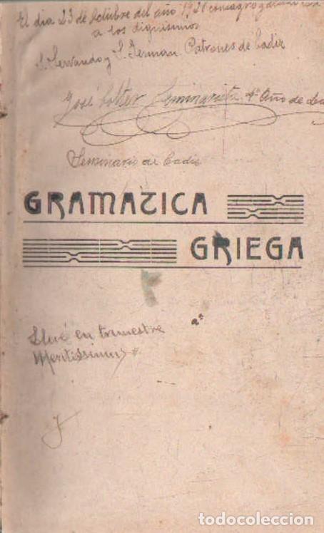 Libros antiguos: GRAMATICA GRIEGA. A-ESC-2003 - Foto 1