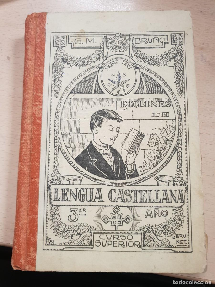 Libros antiguos: Libro lengua castellana 3 a&ntilde;o ed bru&ntilde;o - Foto 1
