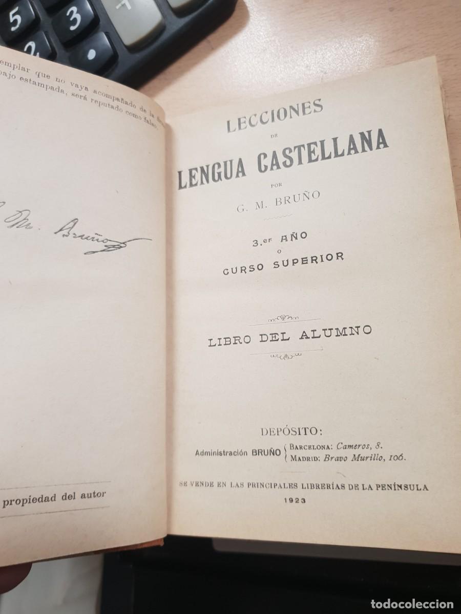 Libros antiguos: Libro lengua castellana 3 a&ntilde;o ed bru&ntilde;o - Foto 4