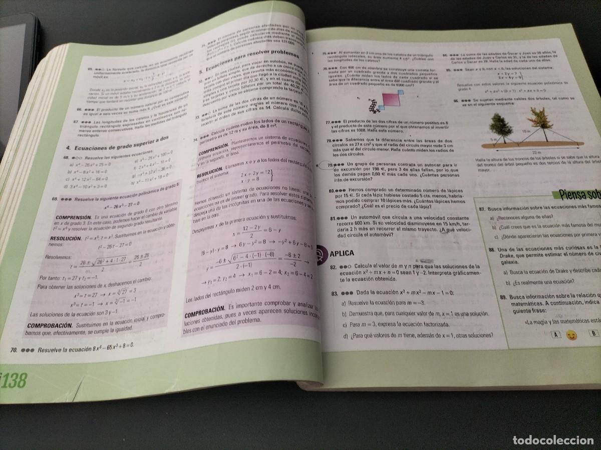 Libros antiguos: Libro texto Matem&aacute;ticas 4 ESO - Edebe - Foto 3