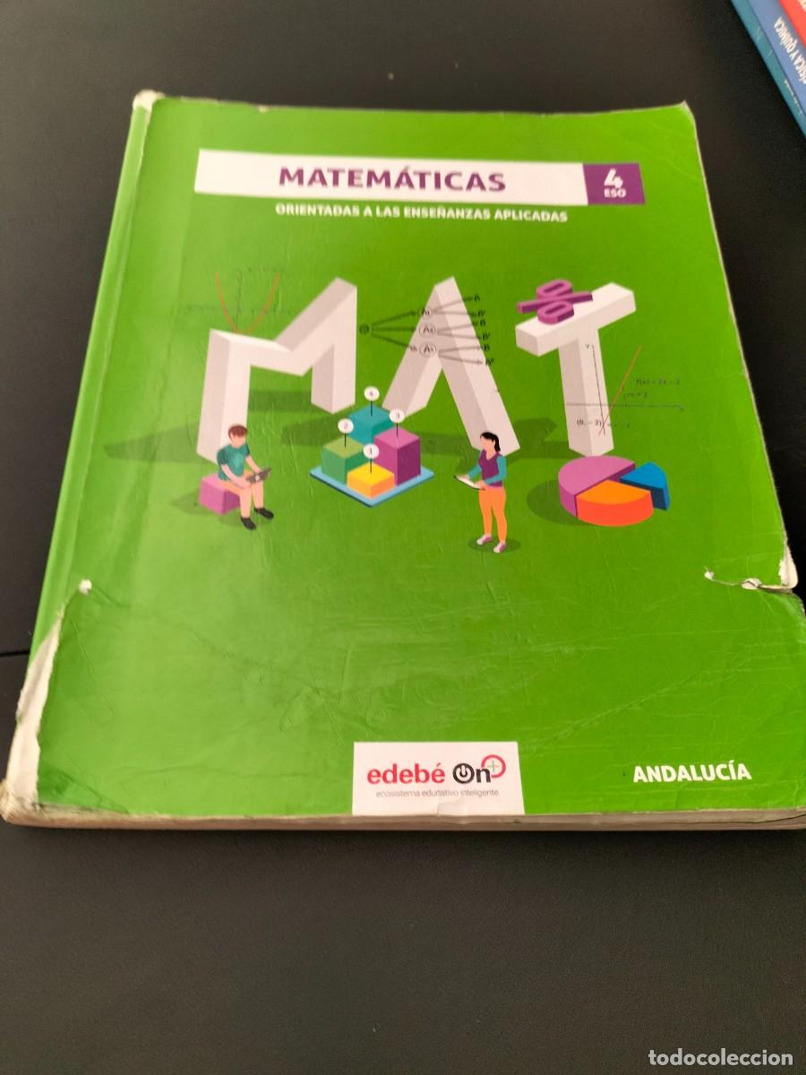 Libros antiguos: Libro texto Matem&aacute;ticas 4 ESO - Edebe - Foto 1