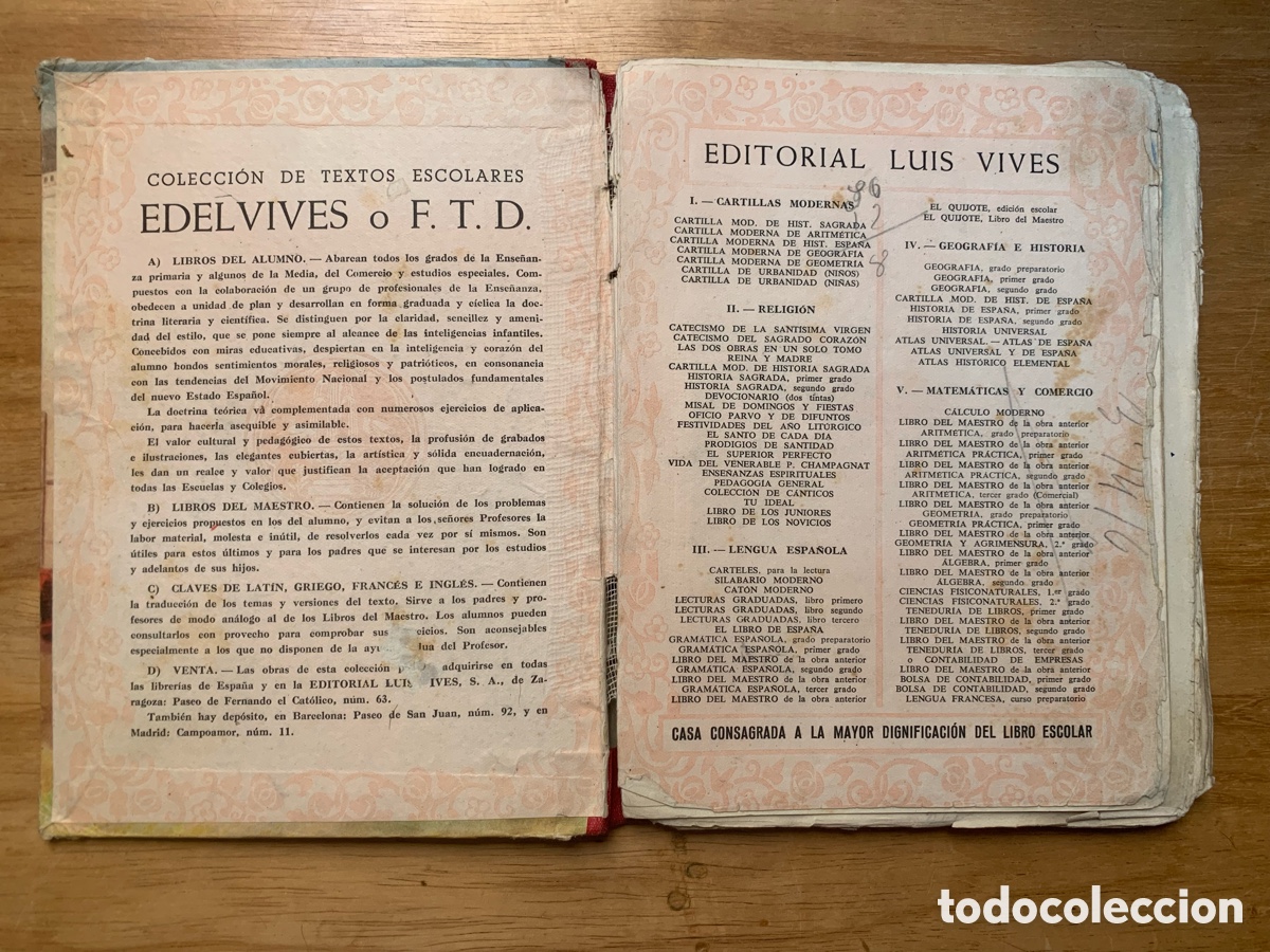 Libros antiguos: Libro te texto antiguo de Geometr&iacute;a - Foto 2