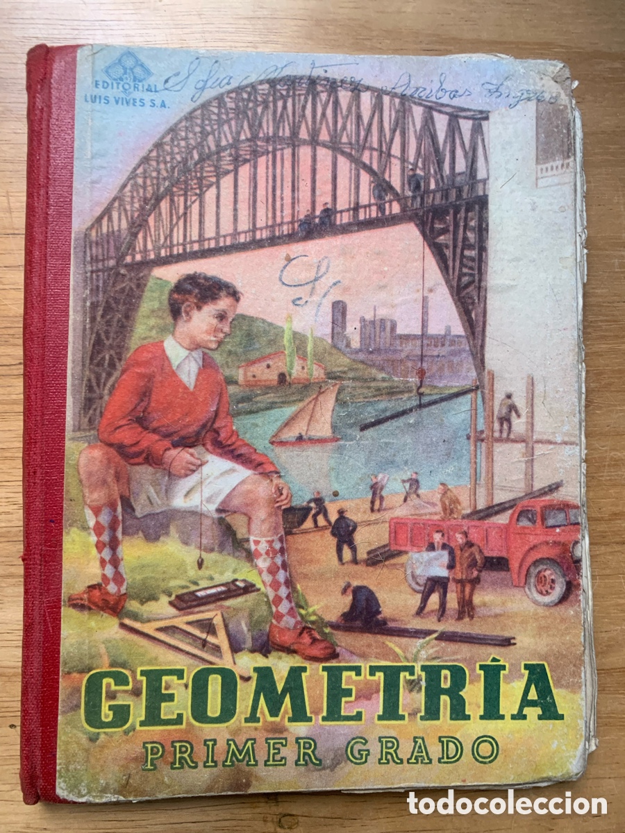 Libros antiguos: Libro te texto antiguo de Geometr&iacute;a - Foto 1