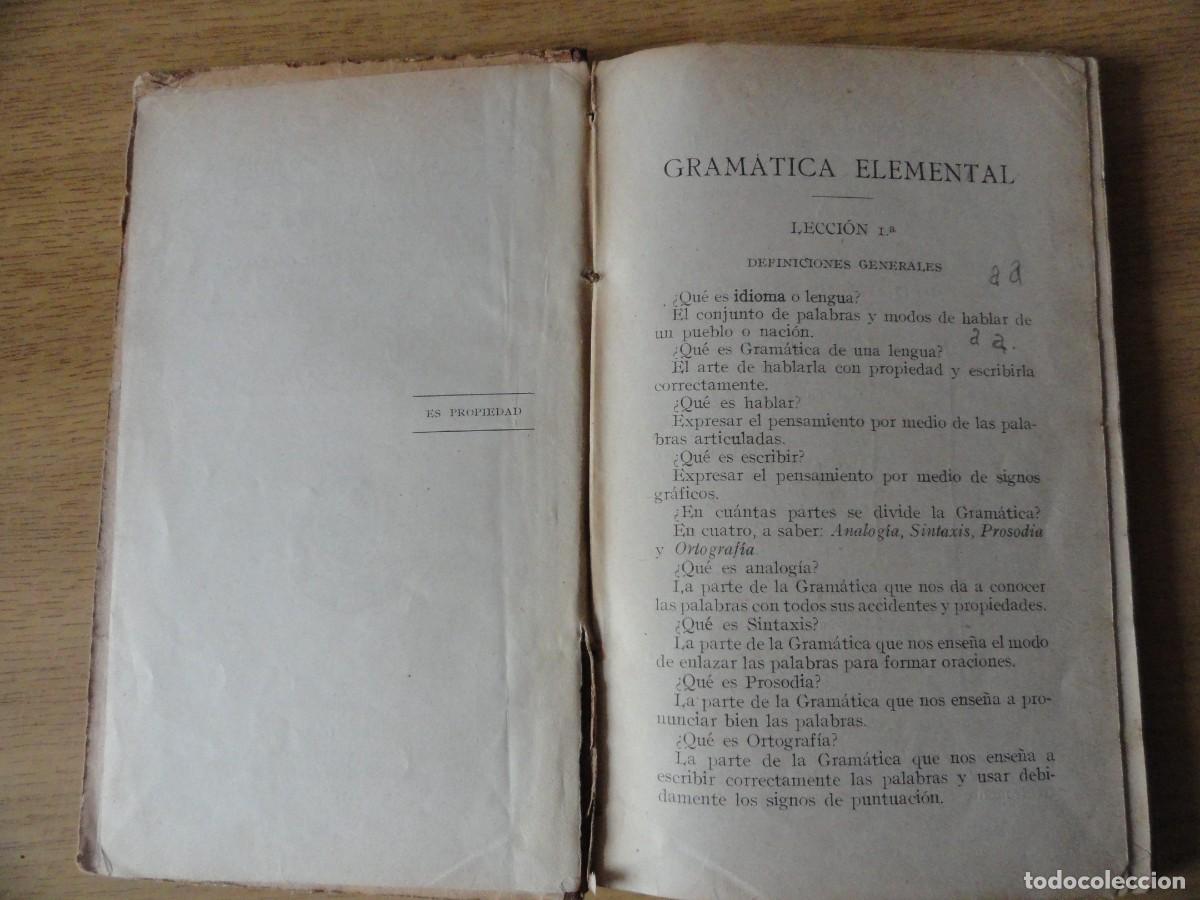 Libros antiguos: Libro de Gram&aacute;tica Elemental 2&ordm; 1922 - Foto 1