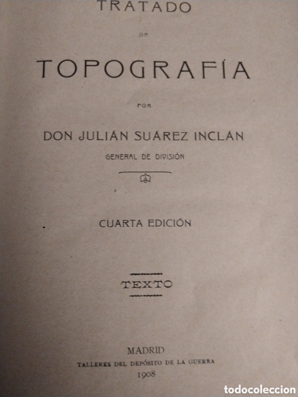 Libros antiguos: Tratado de topograf&iacute;a.1908 - Foto 1