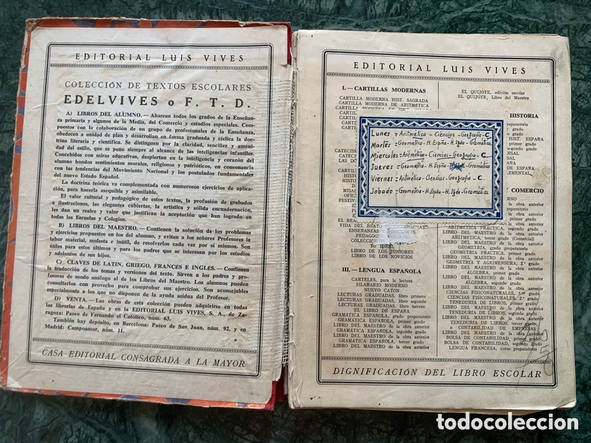 Libros antiguos: Libro de texto antiguo de aritm&eacute;tica - Foto 3