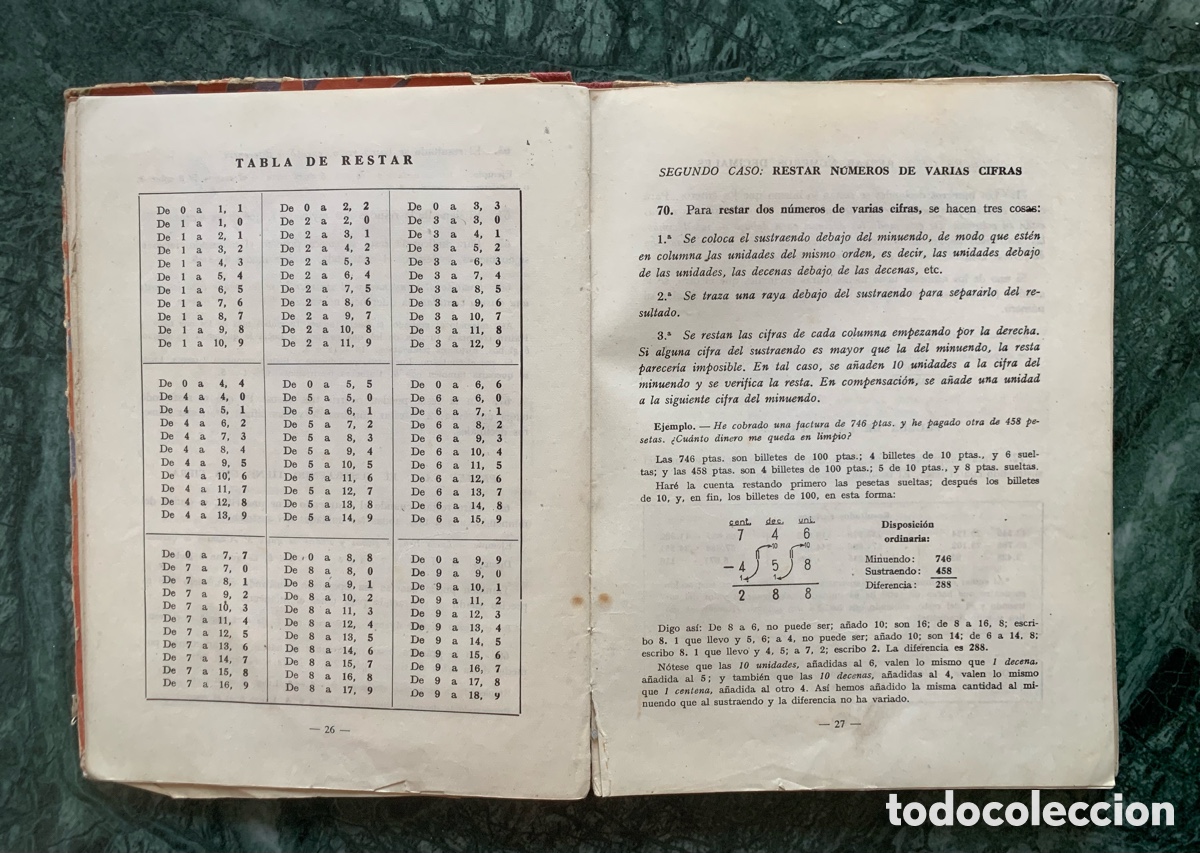 Libros antiguos: Libro de texto antiguo de aritm&eacute;tica - Foto 7