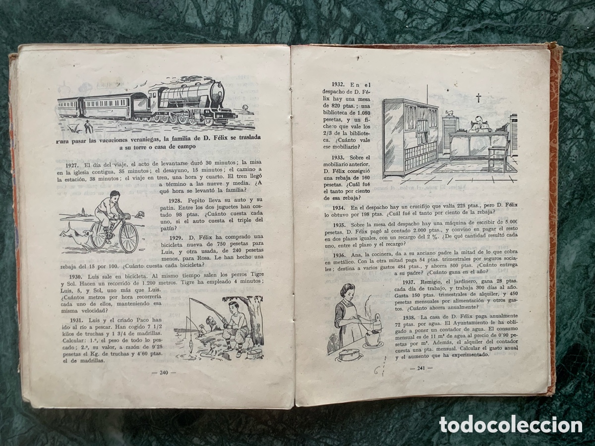 Libros antiguos: Libro de texto antiguo de aritm&eacute;tica - Foto 8
