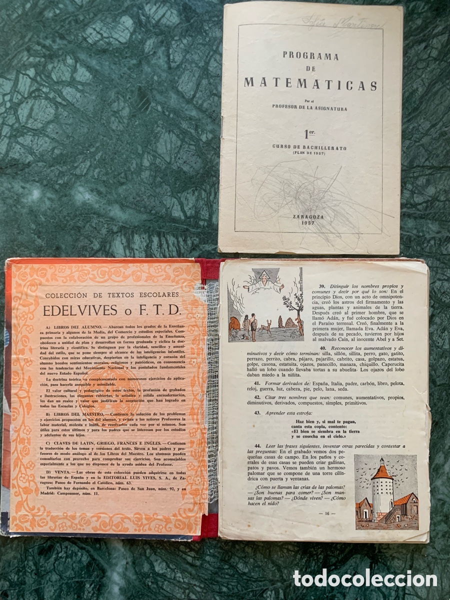 Libros antiguos: Libro de texto antiguo - Foto 2