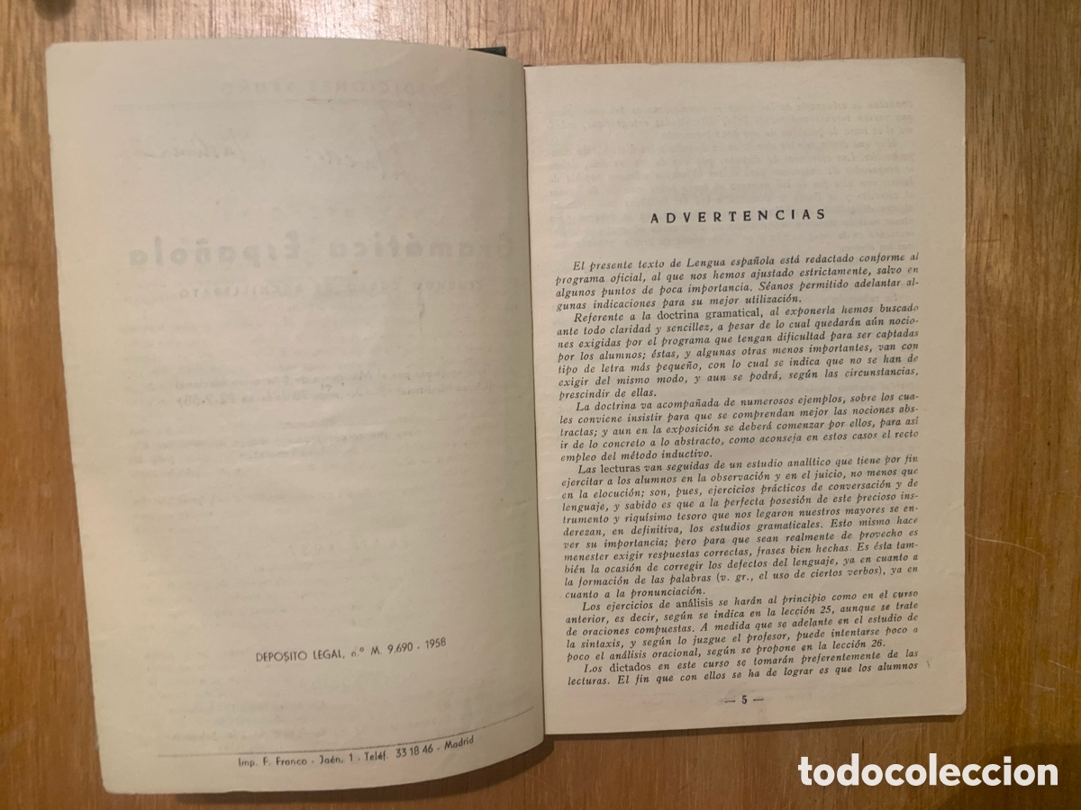 Libros antiguos: Libro de gram&aacute;tica antiguo - Foto 3