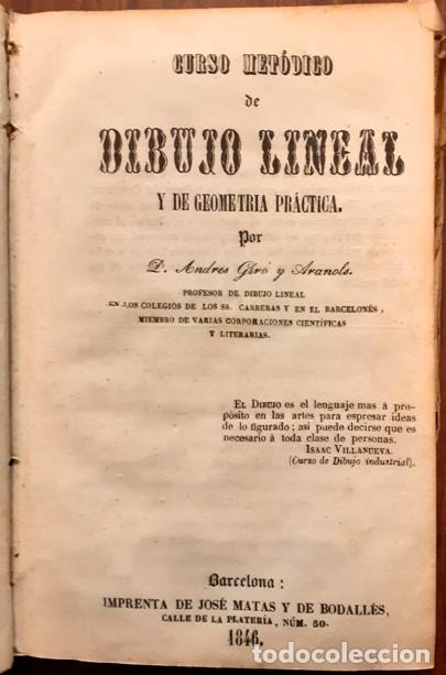 Antiquarische B&uuml;cher: Curso Metodico de Dibujo Lineal y de Geometria Practica - Andres Gir&oacute; y Aranols - 1846