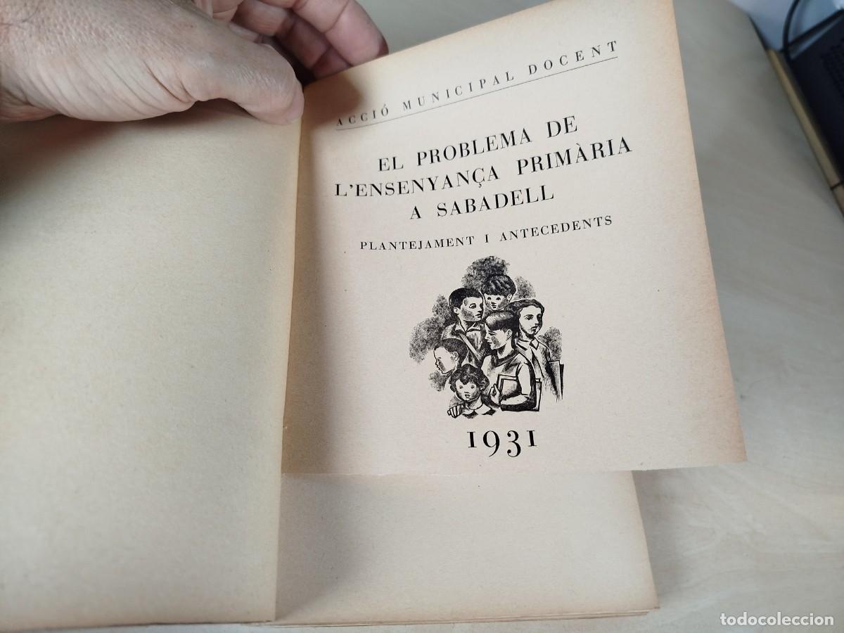 Libros antiguos: Libro El problema de lensenyan&ccedil;a a Sabadell - Foto 2