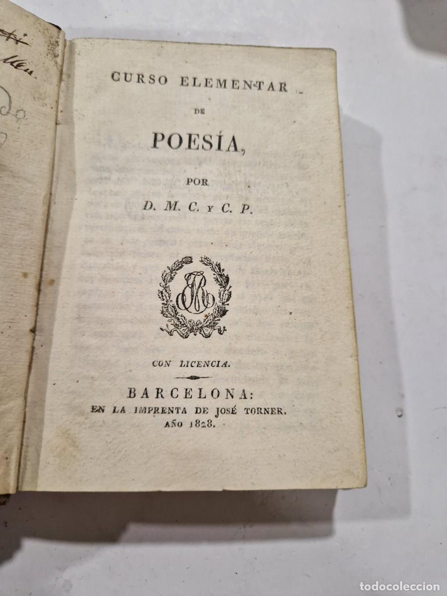 Libros antiguos: Curso elemental de poes&iacute;a 1828 - Foto 1