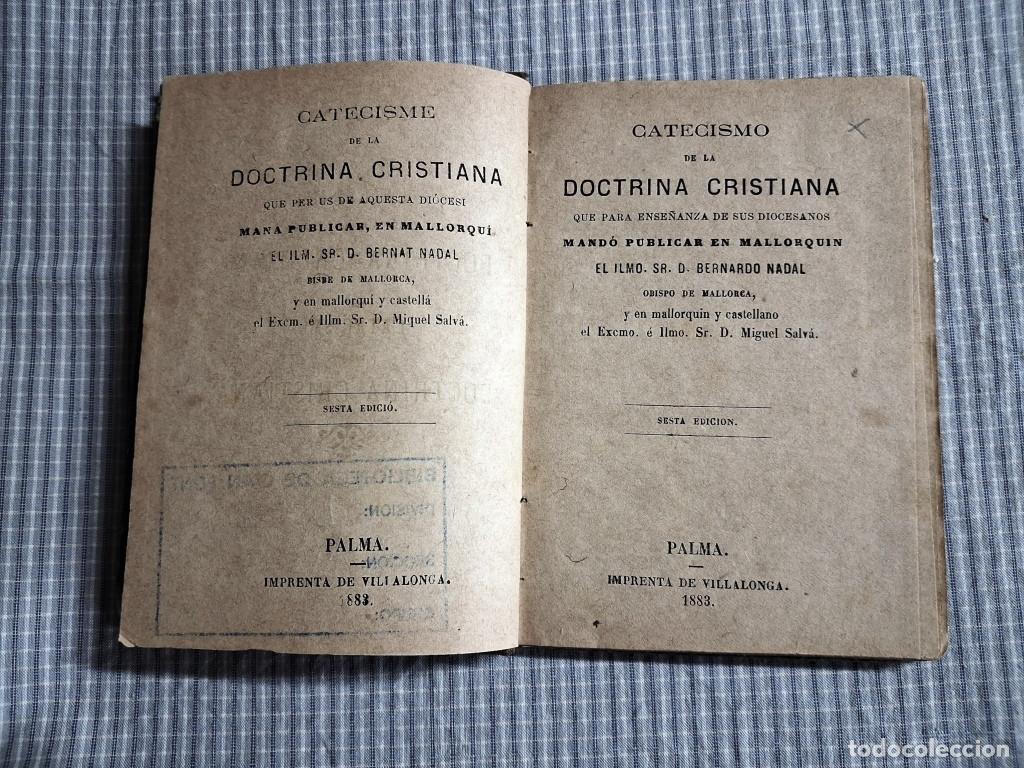 Libros antiguos: Catecisme Doctrina Cristiana en Mallorqui para ense&ntilde;anza. A&ntilde;o 1883. Palma. Mallorca.