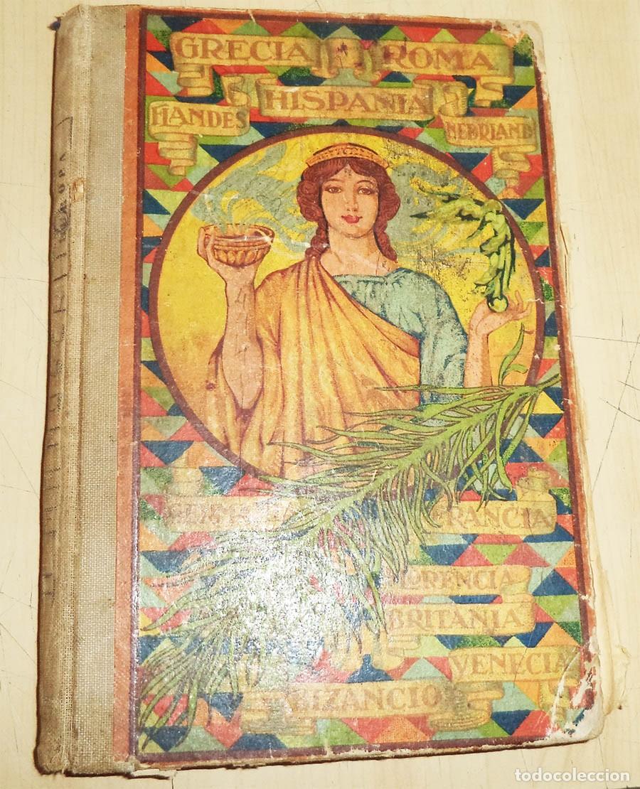 Libros antiguos: EUROPA SEGUNDO MANUSCRITO JOSE DALMAU GERONA 1925 ANTIGUO LIBRO DE TEXTO PASTA DURA CON 280 GRABADOS