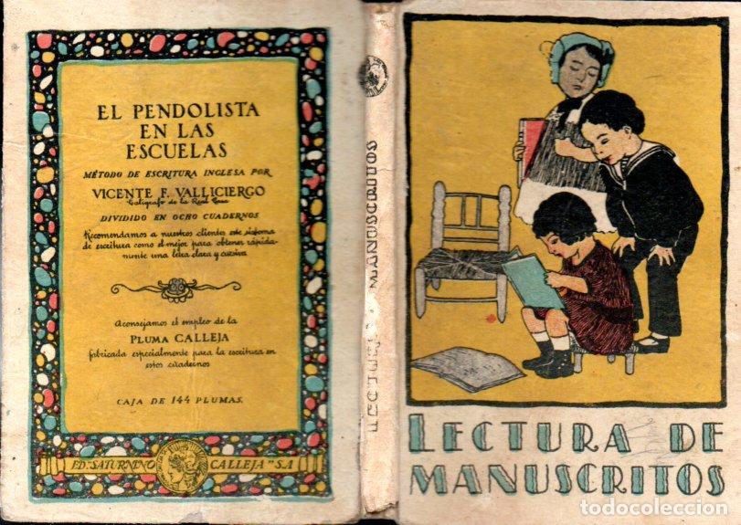 Libros antiguos: LECTURA DE MANUSCRITOS CALLEJA (C. 1900)