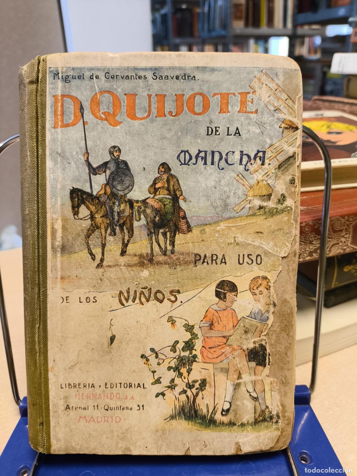 Libros antiguos: DON QUIJOTE DE LA MANCHA. PARA USO DE LOS NI&Ntilde;OS. ED. HERNANDO. MADRID 1935. - Miguel De Cervantes