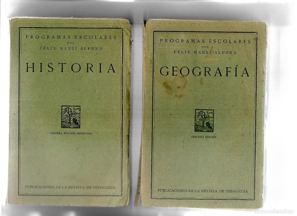 Libros antiguos: 2 LIBROS PROGRAMAS ESCOLARES HISTORIA Y GEOGRAFIA - Foto 1