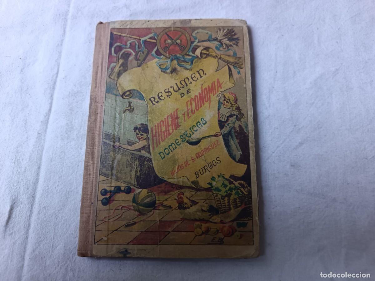 Libros antiguos: 1890, Higiene y Econom&iacute;a Dom&eacute;sticas, M. &Aacute;lvarez, libro de escuela, Hijos de Santiago Rodr&iacute;guez
