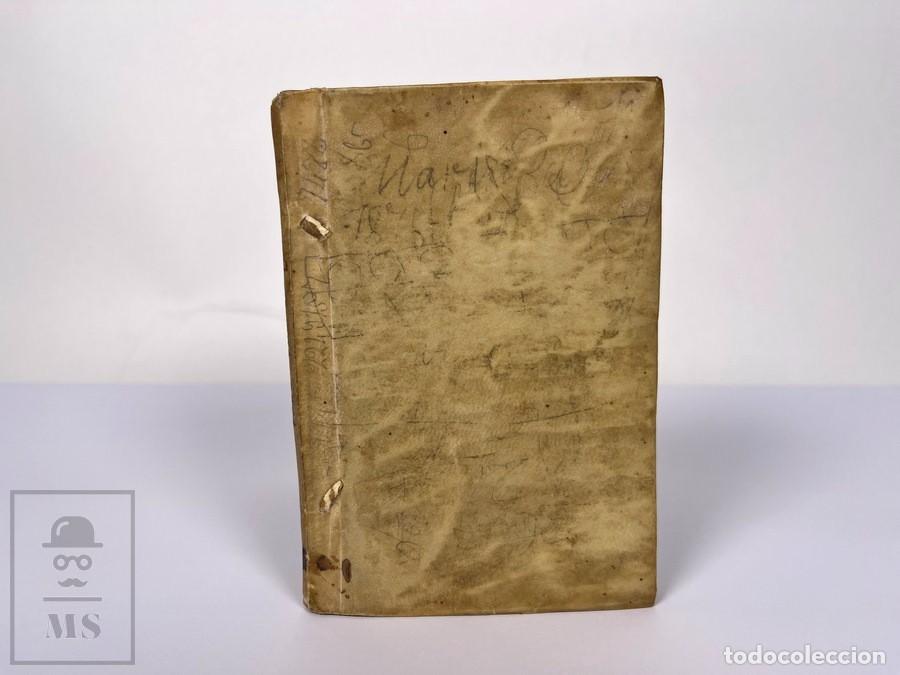 Libros antiguos: Libro Con Portadas de Pergamino - Gram&aacute;tica Castellana Tratado Primeo - Imp. Jos&eacute; Abadal 1830 Matar&oacute;