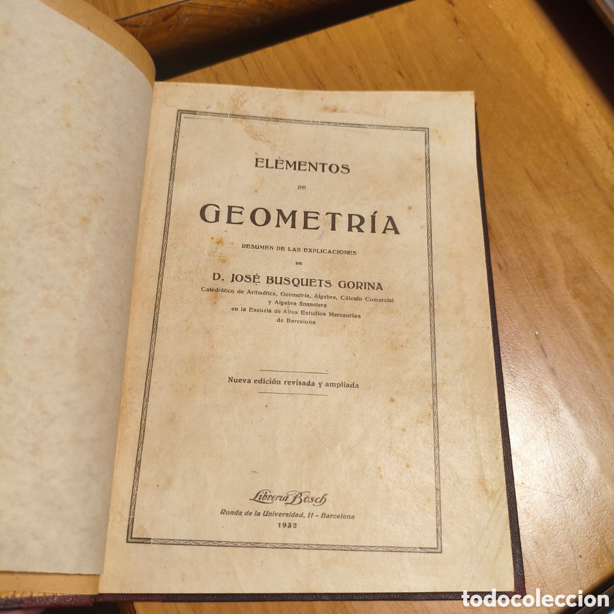 Antiquarische B&uuml;cher: Elementos de Geometr&iacute;a por D. Jos&eacute; Busquets Gorina