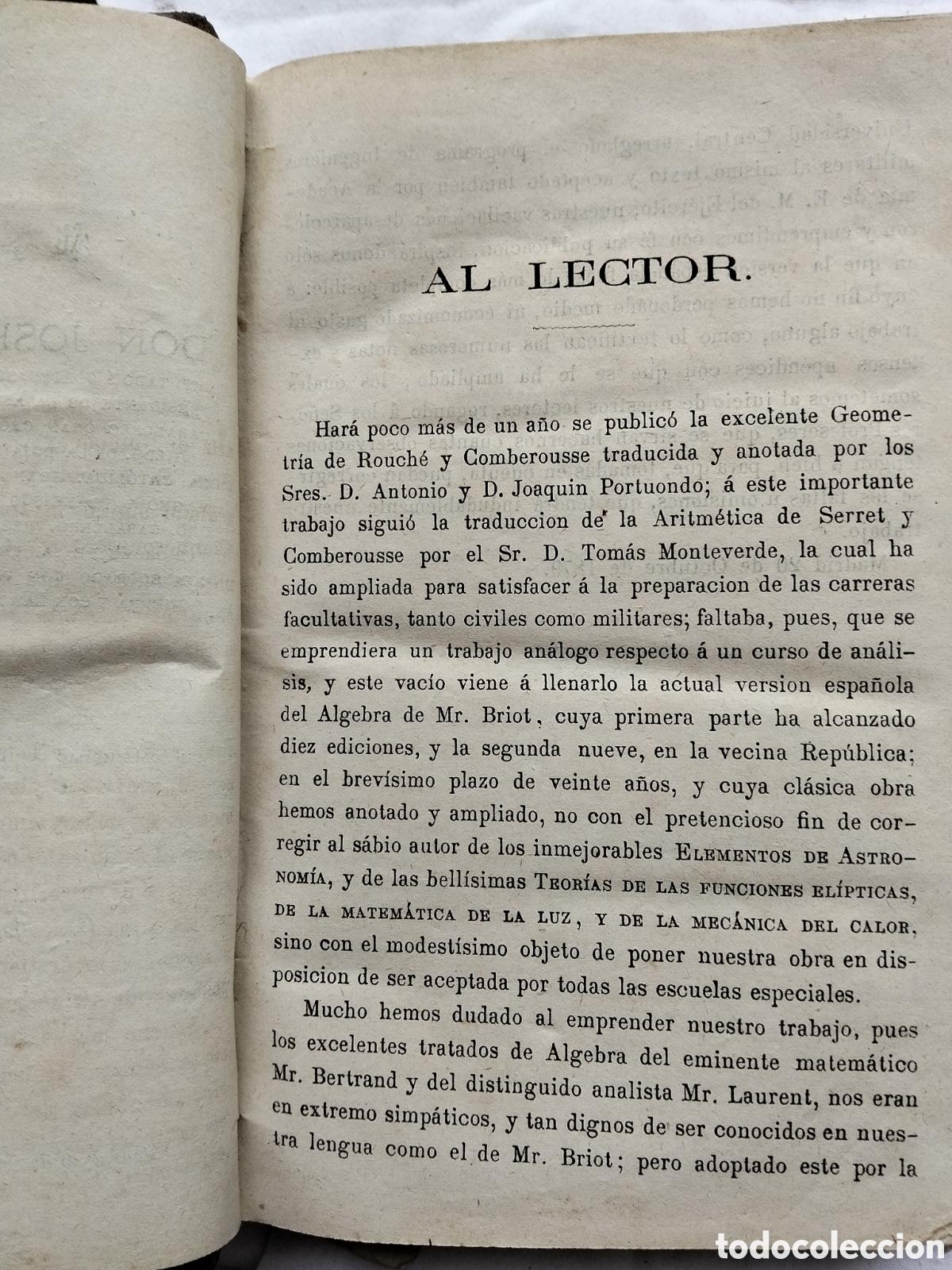 Libros antiguos: LECCIONES DE ALGEBRA 1879 - Foto 2