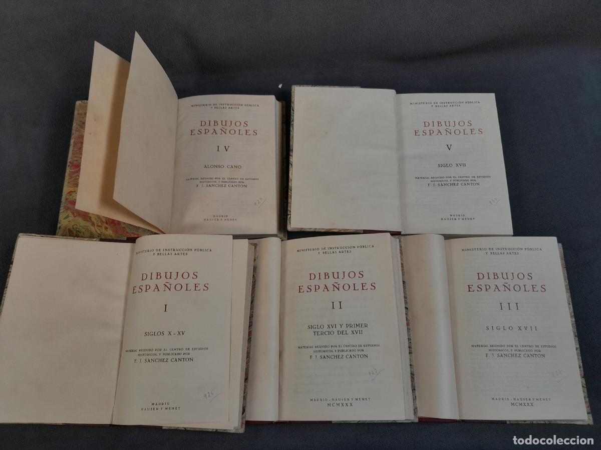 Libros antiguos: L-1210. COLECCI&Oacute;N DIBUJOS ESPA&Ntilde;OLES (5 VOLS). F. J. S&Aacute;NCHEZ CANT&Oacute;N. A&Ntilde;O 1930.