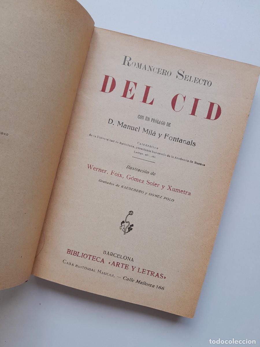 Libros antiguos: ROMANCERO DEL CID (MAUCCI, BIBLIOTECA ARTE Y LETRAS, c.1910)