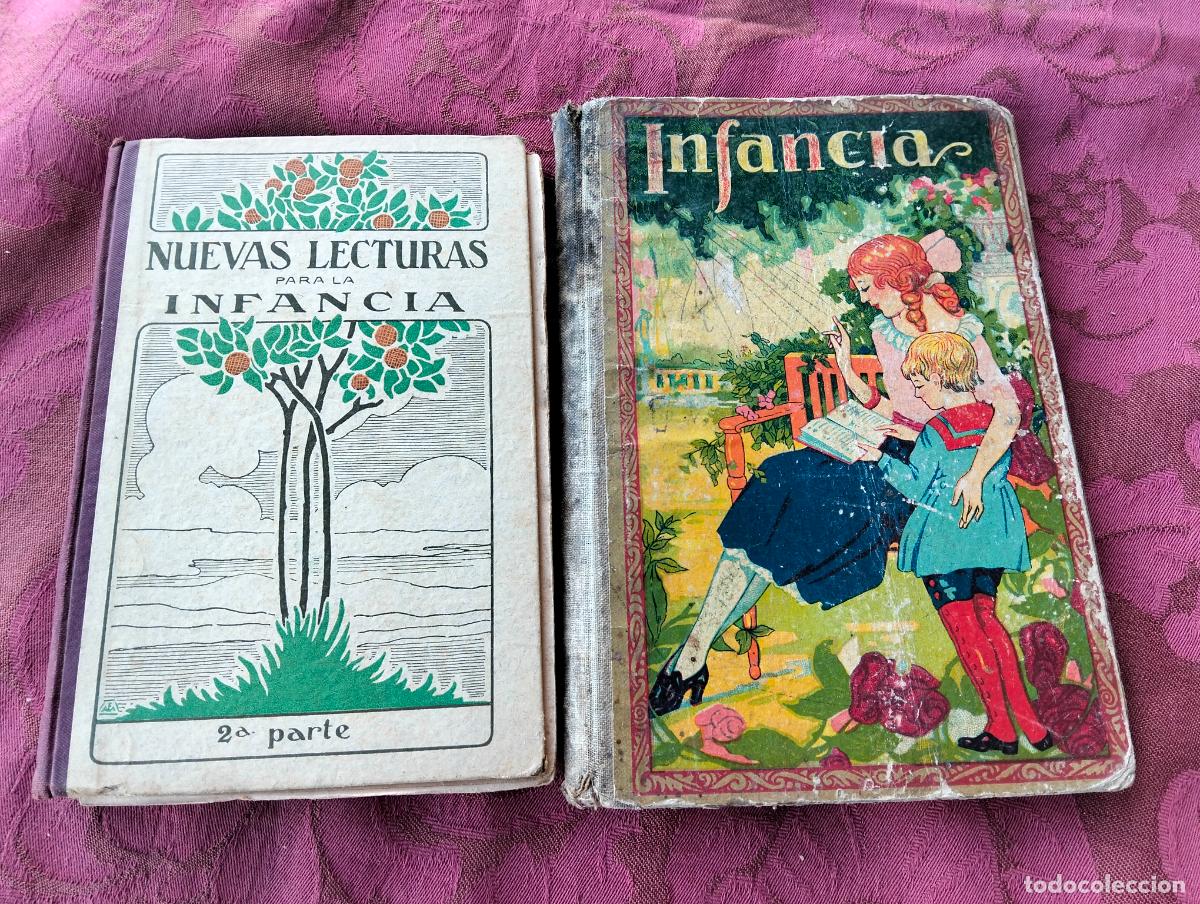 Livros antigos: Lote 2 libros de colegio antiguos nuevas lecturas para la infancia