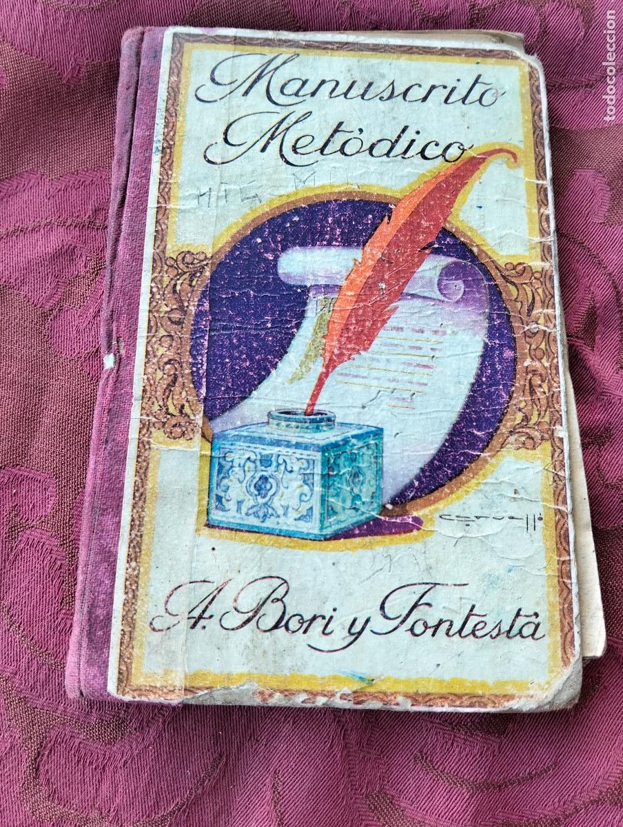 Livros antigos: Manuscrito met&oacute;dico a bori y fontesta antiguo libro escritura colegio