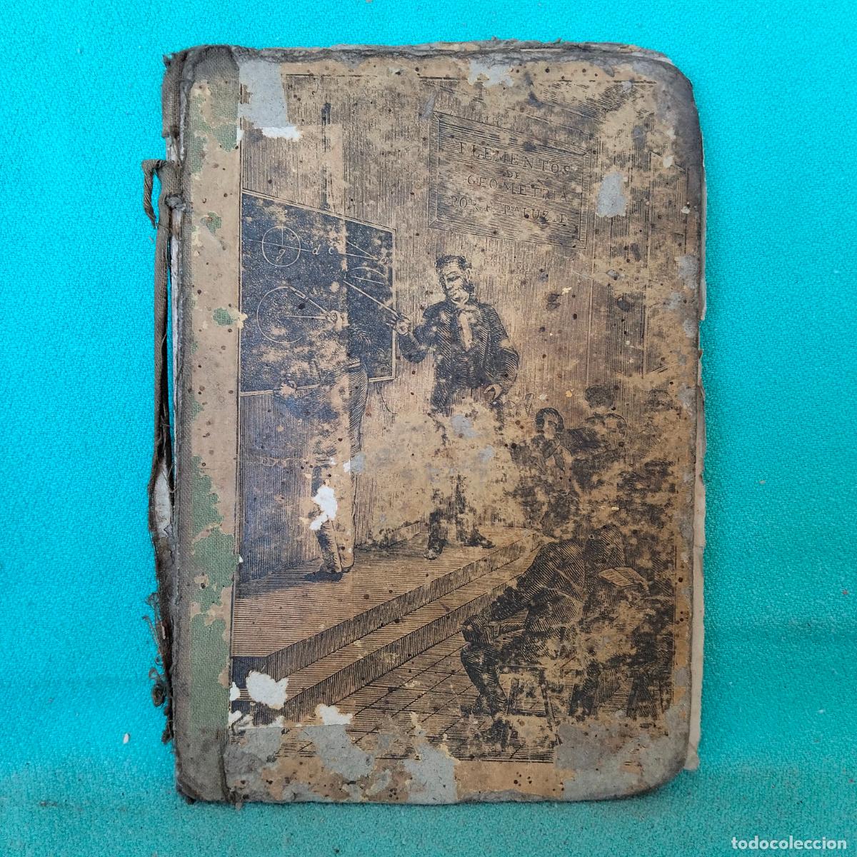Libros antiguos: Antiguo libro escolar de colegio geometria