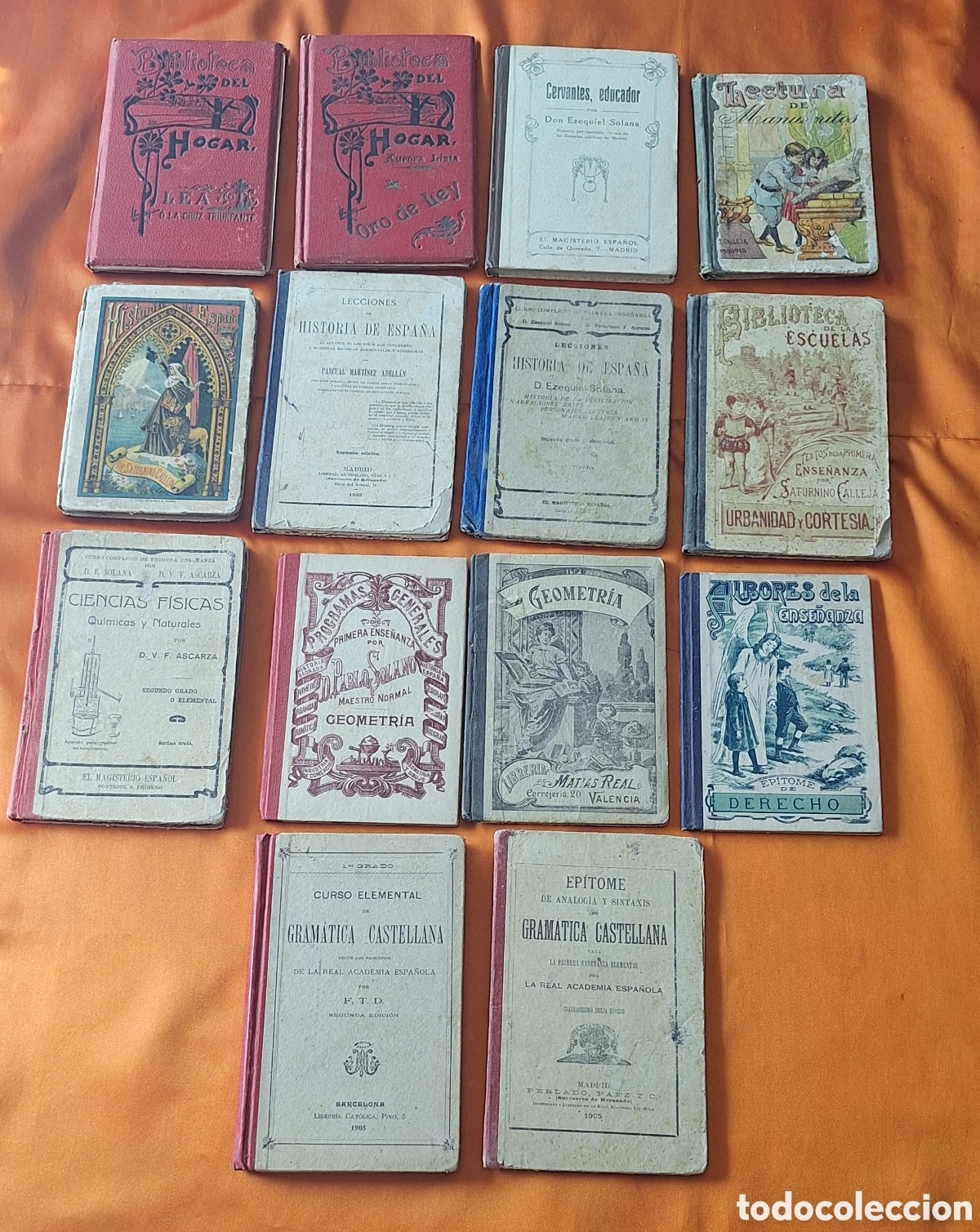 Libros antiguos: Lote de 14 Libros de Ense&ntilde;anza - Escuela - Muy Antiguos -