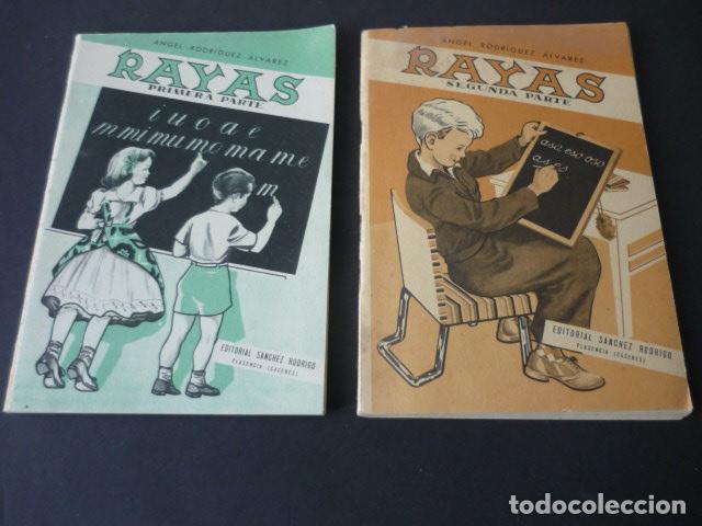 Libros antiguos: RAYAS METODO DE ENSE&Ntilde;ANZA DE LA LECTURA POR LA ESCRITURA ANGEL RODRIGUEZ ALVAREZ PLASENCIA 3 CUADERN