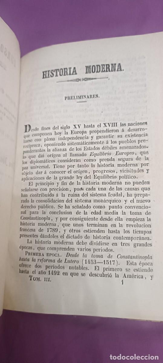Libros antiguos: Curso elemental de historia - Foto 2