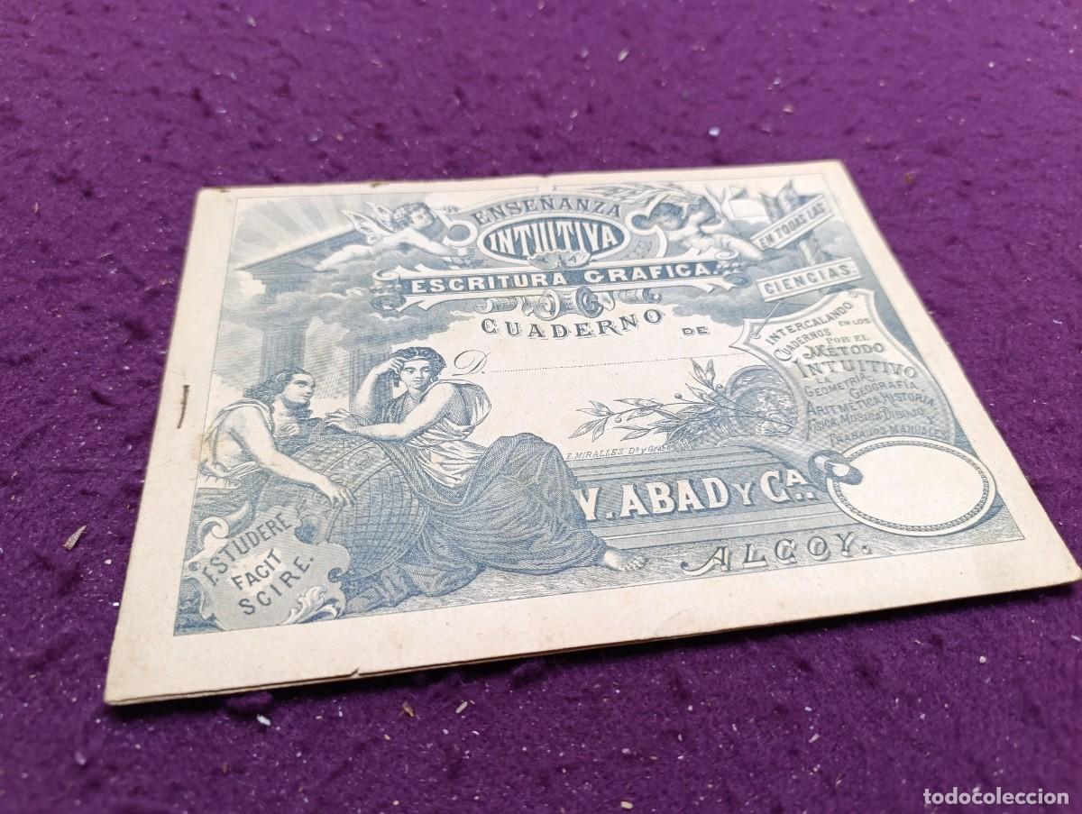 Libros antiguos: Antiguo Cuaderno de Escuela, Escritura Gr&aacute;fica, V. Abad y C&iacute;a, Alcoy