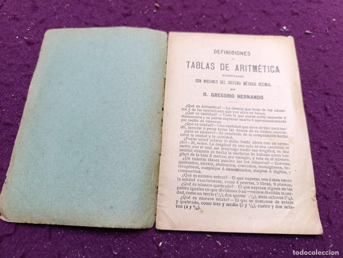 Libros antiguos: Libro de escuela, antiguo o vintage, Tablas de aritm&eacute;tica