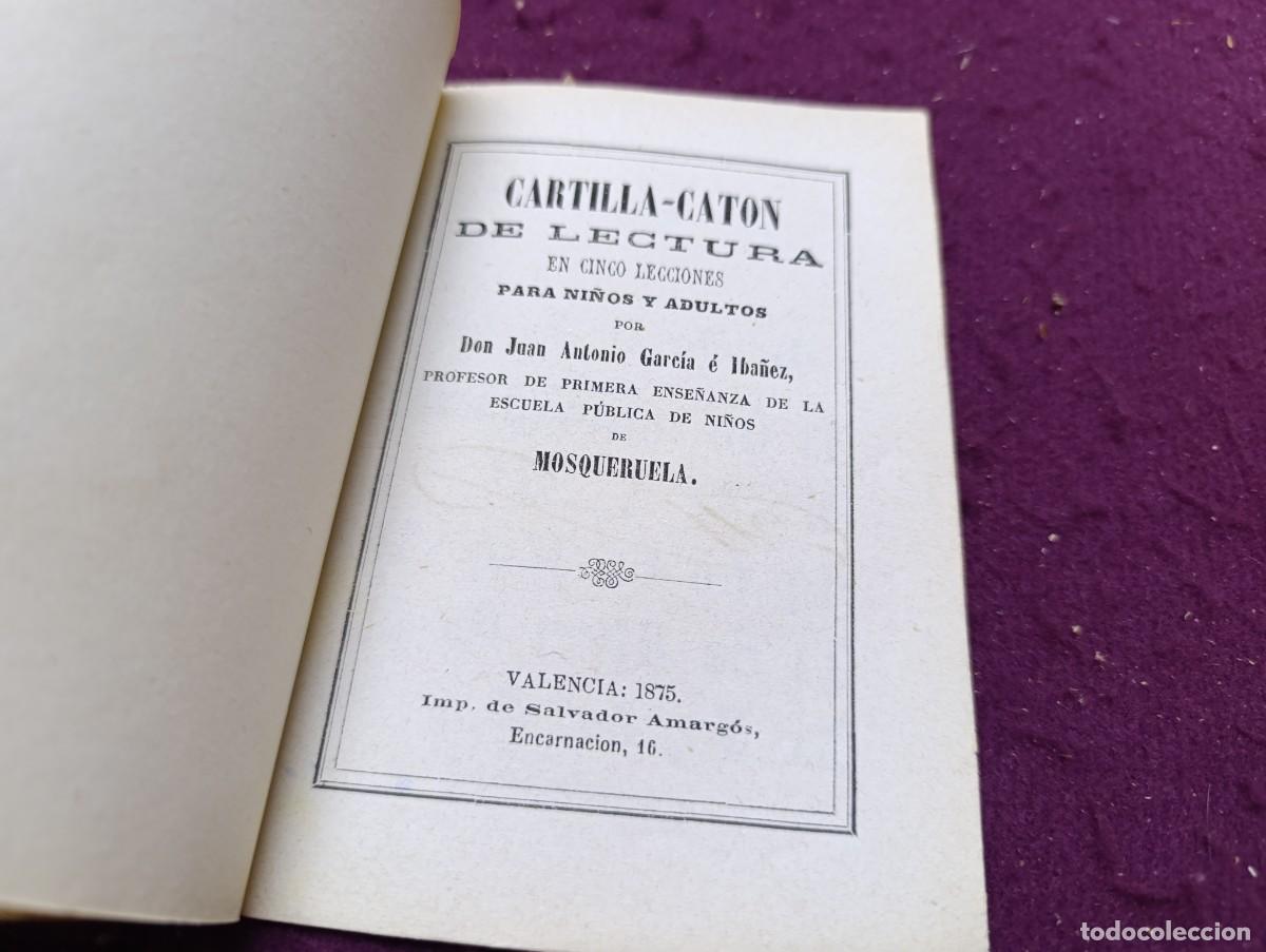 Libros antiguos: 1875, Libro de escuela, antiguo o vintage, Cartilla-Cat&oacute;n de Lectura