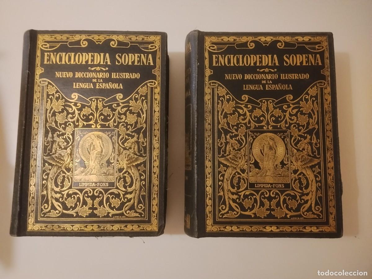 Libros antiguos: Enciclopedia Ilustrada Sopena (1934) - Obra Completa en 2 Tomos. Antigua y muy bonita