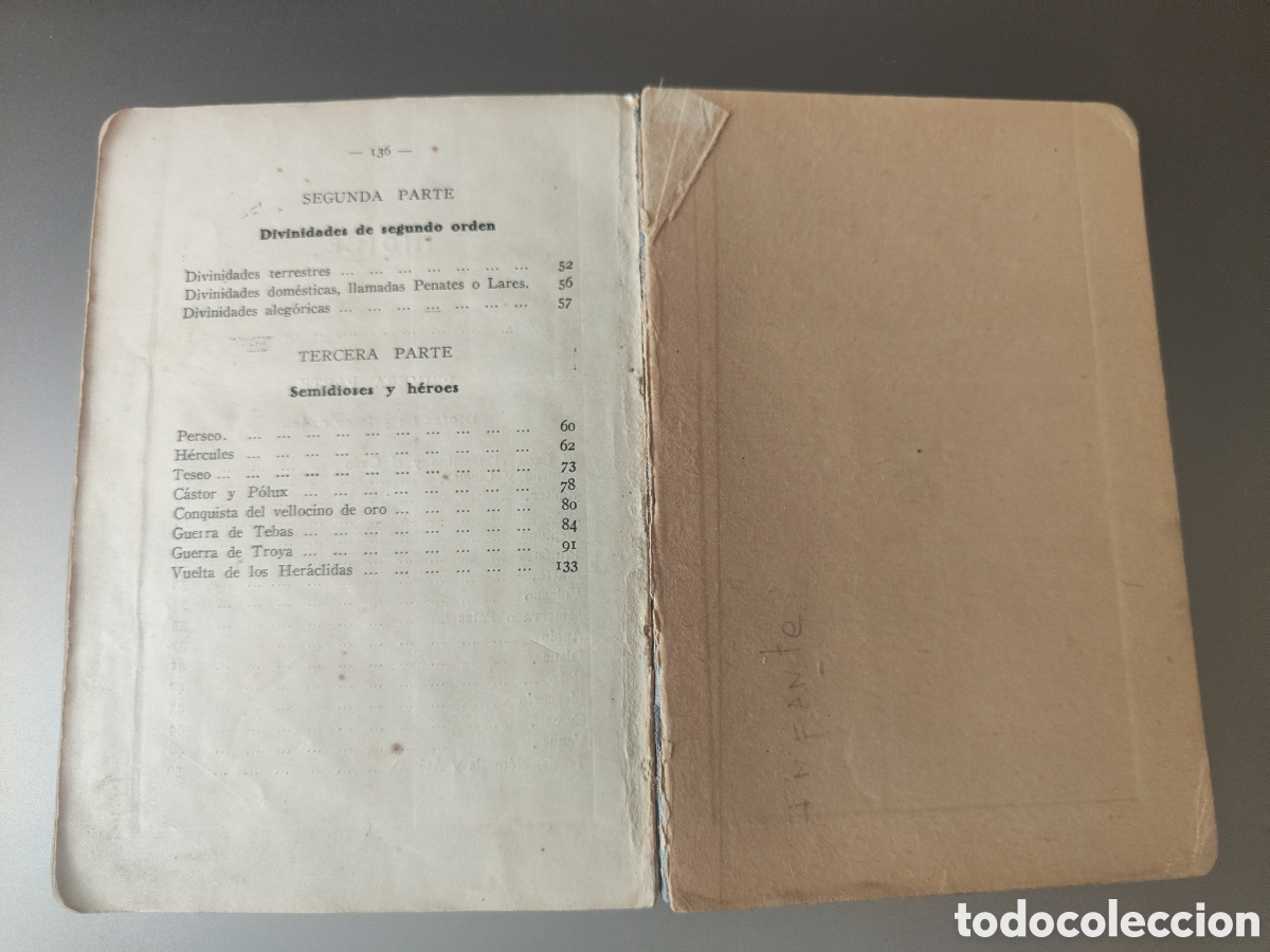 Libros antiguos: Libro Estudios elementales de Mitolog&iacute;a - Foto 3