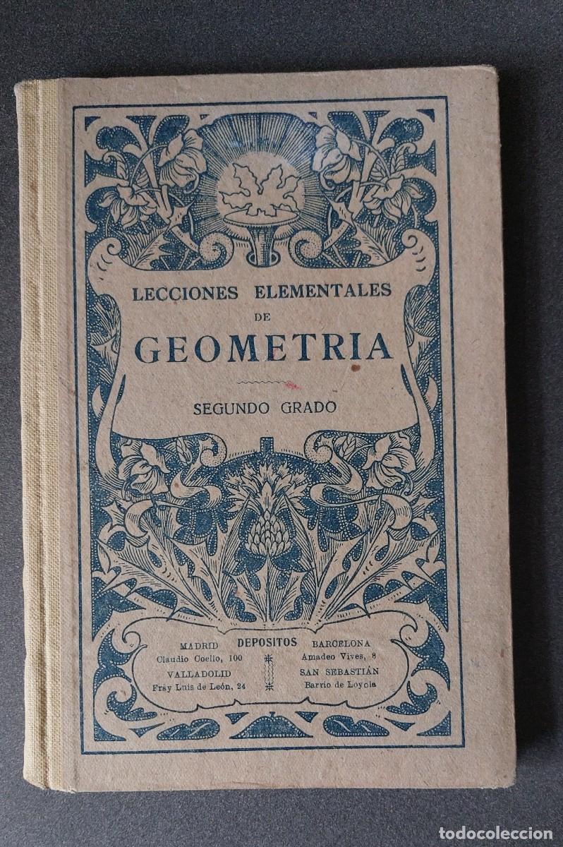 Libros antiguos: Lecciones elementales de Geometr&iacute;a