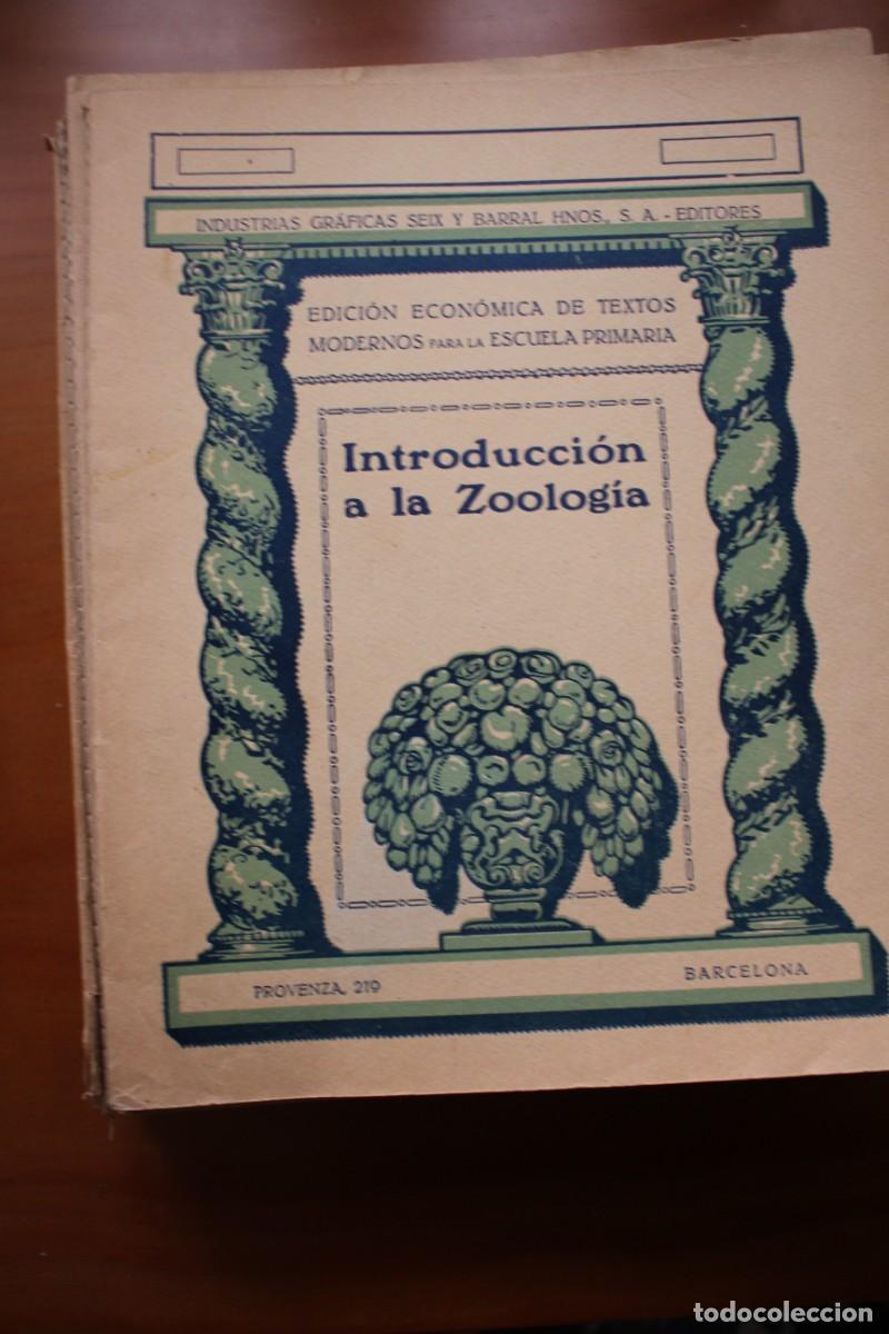 Libros antiguos: Introducci&oacute;n a la Zoolog&iacute;a. Seix Barral. Edici&oacute;n econ&oacute;mica de textos.