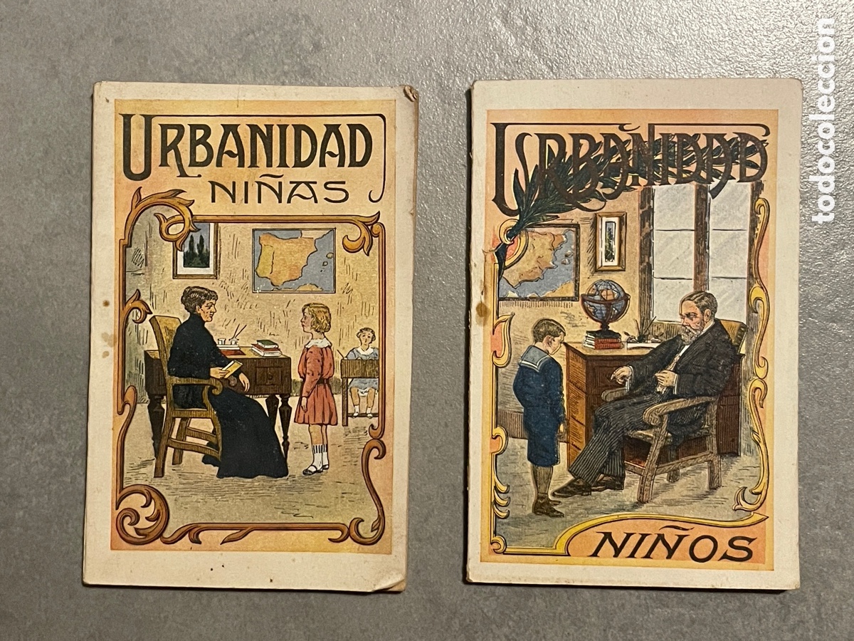 Libros antiguos: 2 libros urbanidad, para ni&ntilde;as y para ni&ntilde;os. A&ntilde;o 1927. Editorial Hernando.