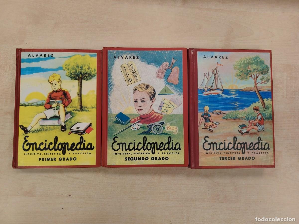 Libros antiguos: LOTE COMPLETO ENCICLOPEDIA &Aacute;LVAREZ - PRIMER, SEGUNDO Y TERCER GRADO - EDITORIAL EDAF