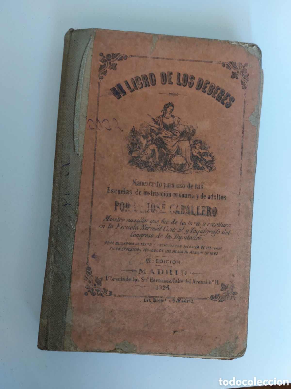Libros antiguos: El libro de los deberes 1923.