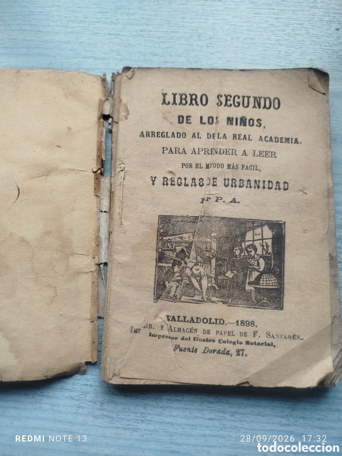 Libros antiguos: Libro leer y reglas de urbanidad1898