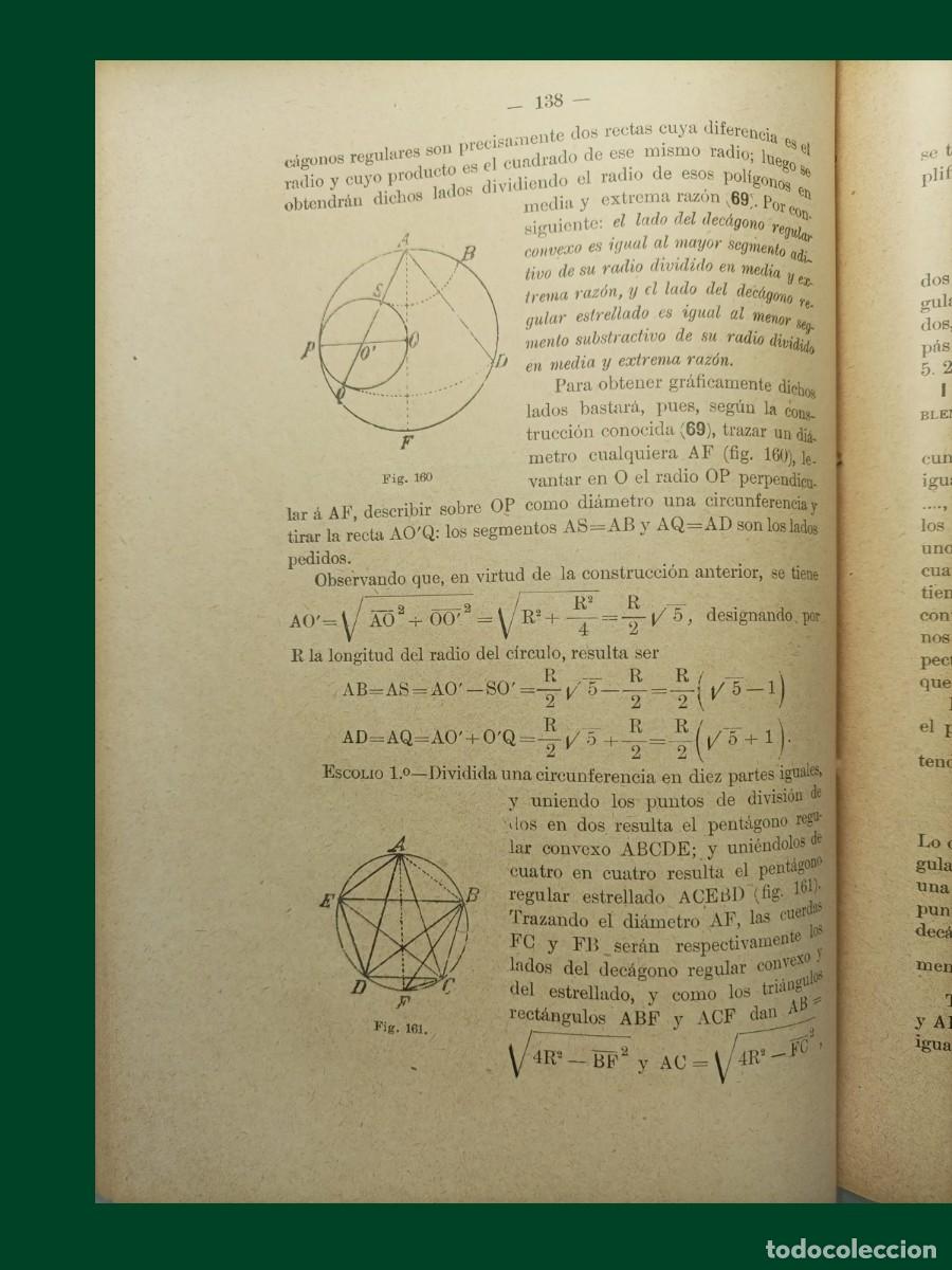Libros antiguos: ELEMENTOS DE MATEM&Aacute;TICAS. Manuel Lorenzo Aleu. 1899 - Foto 3