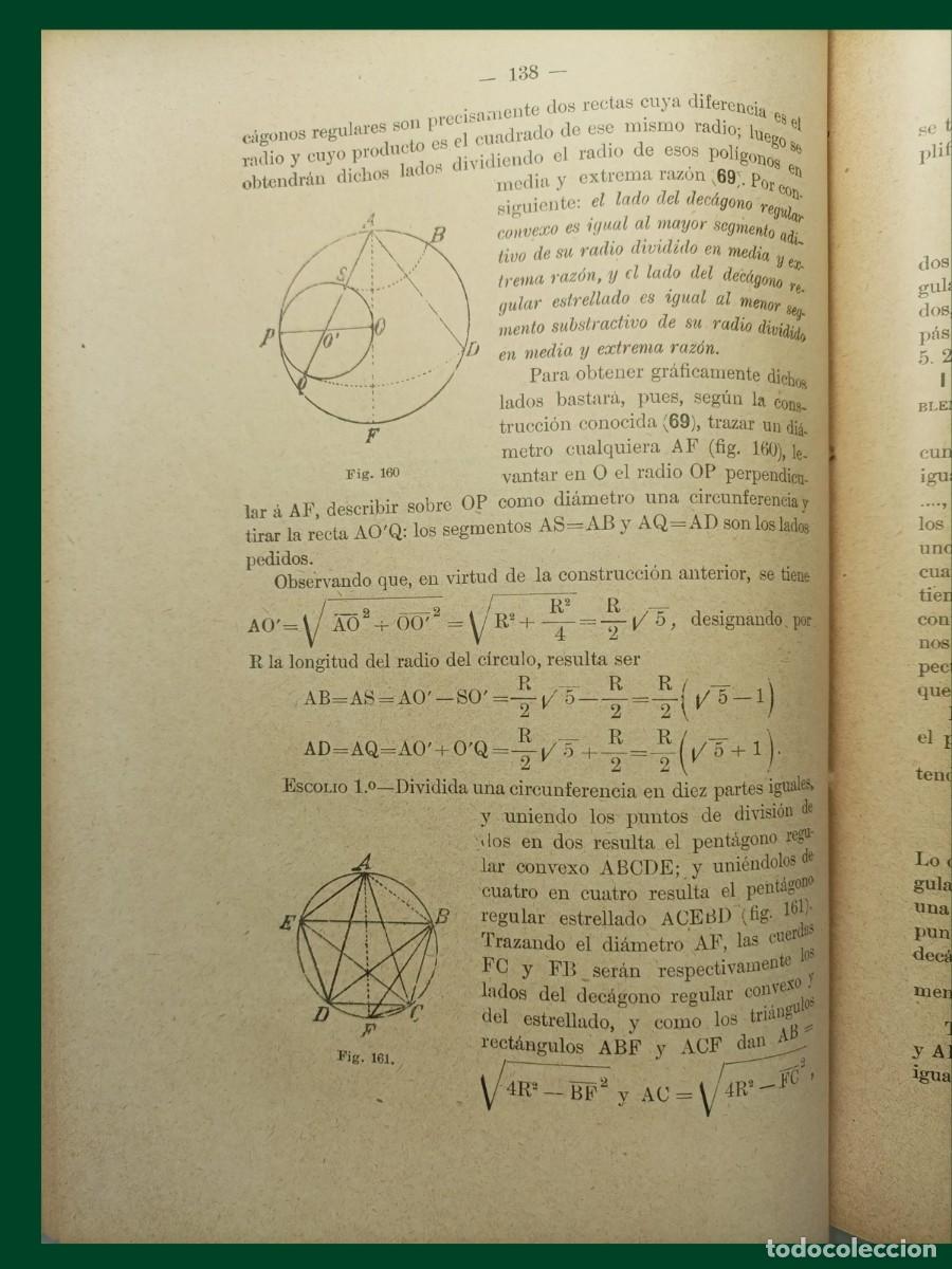 Libros antiguos: ELEMENTOS DE MATEM&Aacute;TICAS. Manuel Lorenzo Aleu. 1899 - Foto 5