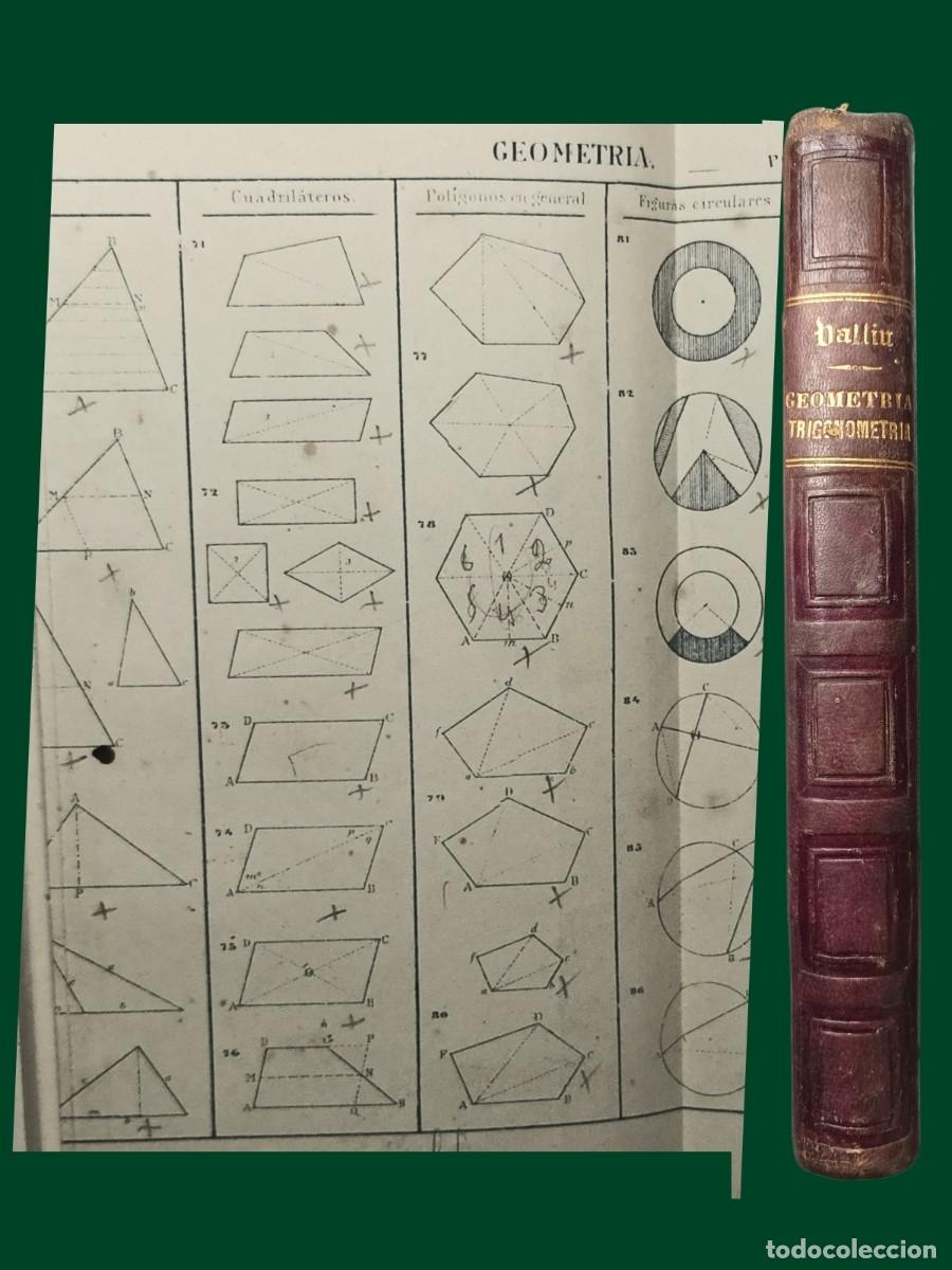 Libros antiguos: ELEMENTOS DE MATEM&Aacute;TICAS. Acisclo F. Vall&iacute;n. 1878